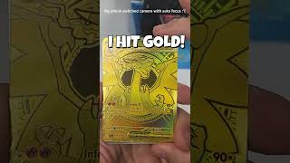 Pulled an insane GOLD rare Charizard 😱 #pokemon  #tcg #boosterpacks #charizard