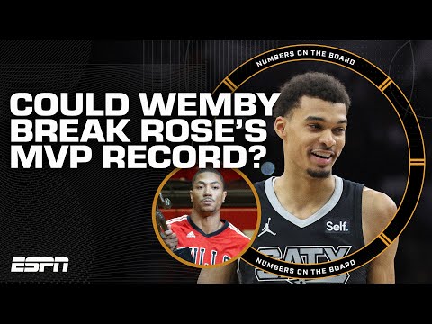 Can Victor Wembanyama become the YOUNGEST MVP in history, beating D-Rose? | Numbers on the Board