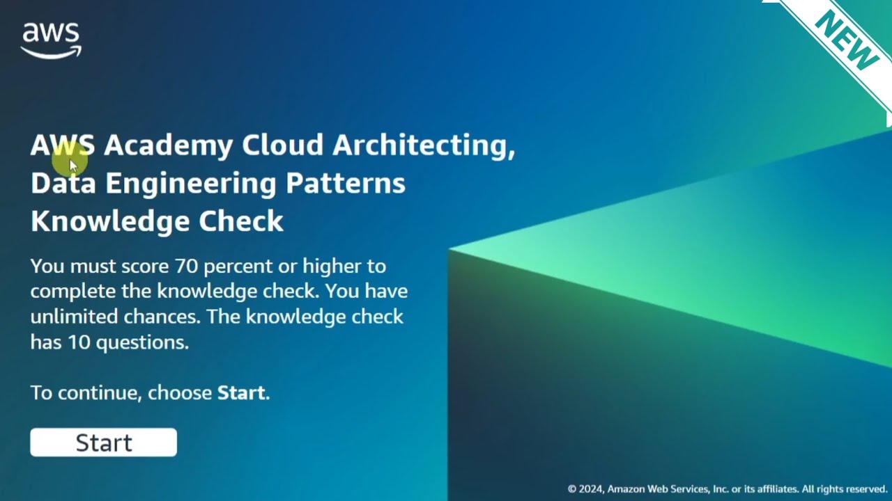 Module 15 Knowledge Check Answers || Data Engineering Patterns || AWS CLOUD ARCHITECTING || New