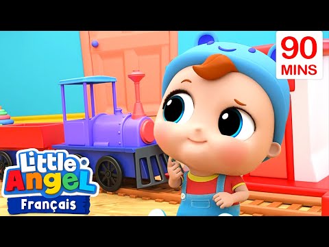 Le Train des Couleurs - La Famille Doigts | Comptines avec Bébé Louis | Little Angel Français