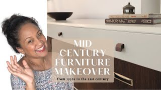 Mid Century Modern Furniture Flip | Paint & Wood Finish Combo | Dresser Makeover