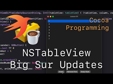 Cocoa Programming L91 - NSTableView Big Sur Updates