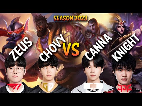 T1 Zeus VS DK Canna & GEN Chovy VS JDG Knight - Patch 13.13 KR Ranked