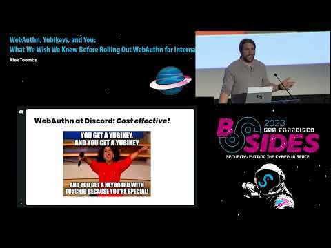 BSidesSF 2023 - WebAuthn, Yubikeys, and You: What ... - YouTube