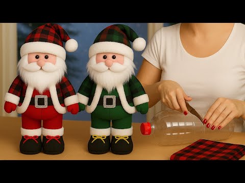 😍The Result is Amazing/💥This Santa Claus is Made from Recycled/🎄48 cm