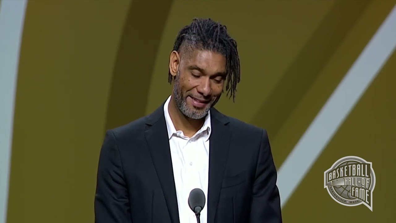 Tim Duncan's Basketball Hall of Fame Enshrinement Speech