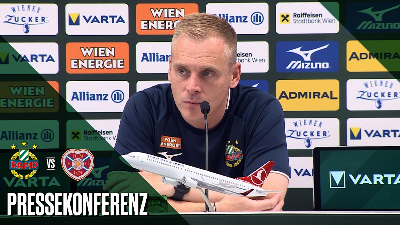 Pressekonferenz nach dem Rückspiel gegen Heart of Midlothian