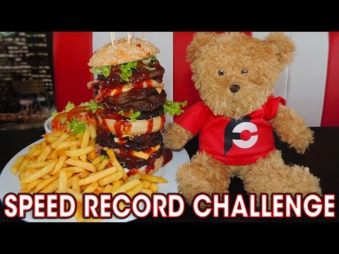 Route 46's 9-Patty "Rocky Mountain" Burger Record Challenge in Oudenaarde, Belgium!!