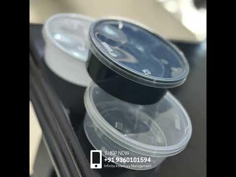 500ml disposable round plastic container