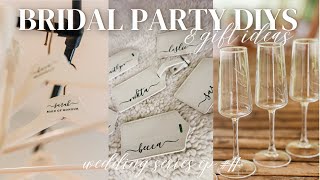 Bridesmaid Gift Ideas | Bridal Party Crafting Vlog - DIY Luggage Tags, Hangers & How to Etch Glasses