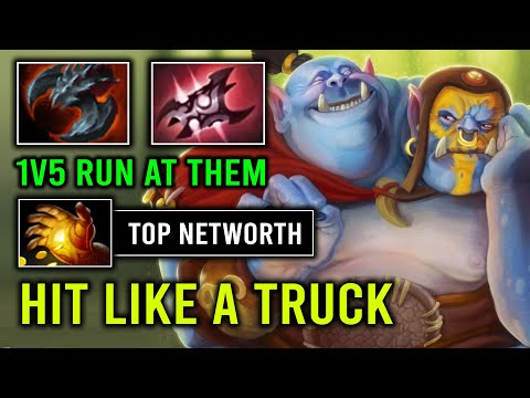 WTF Right Click Satanic Armlet Ogre Magi 1v5 Hyper Carry - New Safelane Hero Dota 2