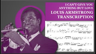Louis Armstrong – I Can't Give You Anything But Love (Bb) Transcription