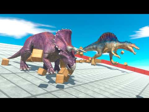Dinosaurs Downhill Race With Obstacles - Animal Revolt Battle Simulator