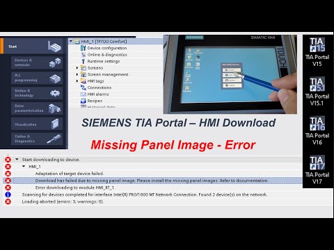 SC07. How to Solve "Missing Image Error" for Siemens TIA Portal Comfort Panel