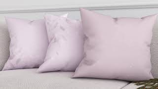 Декоративная подушка «942129» фиолетовый/сирень, фиолетовый — видео о товаре
