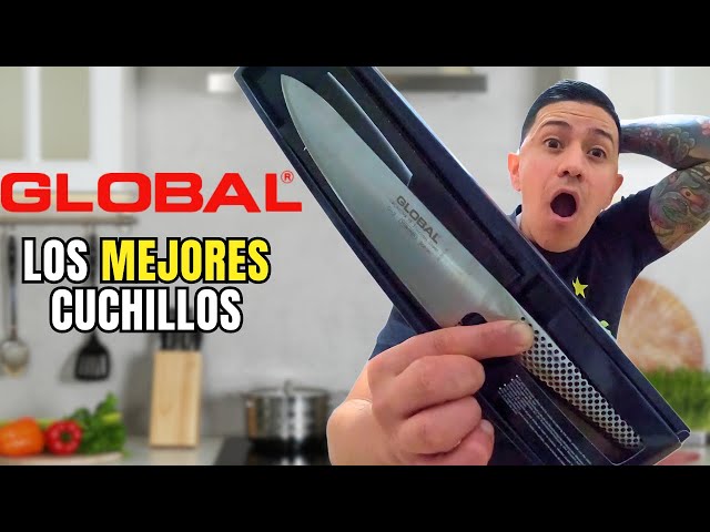 Vídeo relacionado con Global Knives G-55 - Cuchillo de cocina con hoja de 18 cm, acero inoxidable CROMOVA 18