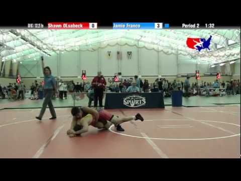 University Nat`ls FS  60 KG / 132.25 lbs: Shawn OLsabeck vs. Jamie Franco