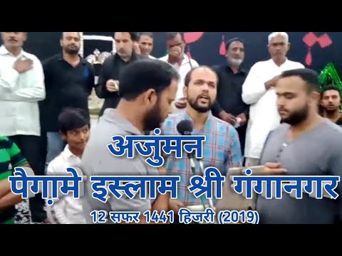 12 safar 1441 hijri (2019) Anjuman pegham e islam Shabbedari