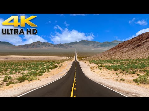 Mojave Desert Scenic Drive to Death Valley National Park 4K Furnace Creek California