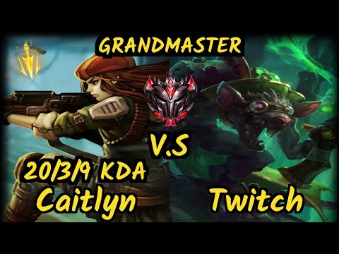 Luger (CAITLYN) vs TWITCH - 20/3/9 KDA BOTTOM ADC GAMEPLAY - EUW Ranked GRANDMASTER