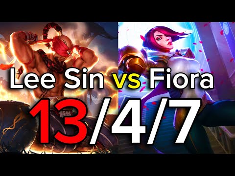 Challenger Lee Sin Top vs Fiora Full Game POV S14