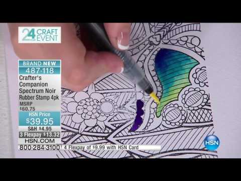 Crafter's Companion Spectrum Noir Rubber Stamp 4 pack