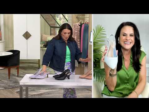 Clarks Collection Sling-Back Leather Pumps - Kataleyna Step on QVC