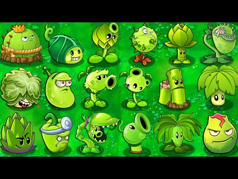 All GREEN Premium Plants Max Level Power-Up! in Plants vs Zombies 2