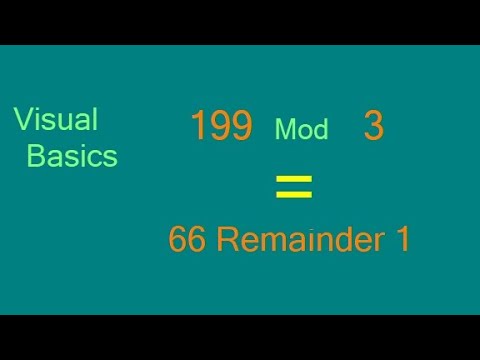 Microsoft visual basic simple mod calculator for absolute beginners