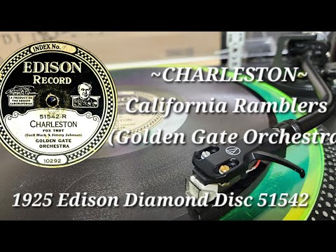 1925 CHARLESTON ~ Golden Gate Orchestra - Edison Diamond Disc on Modern Audio Technica Turntable!!