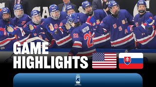 Хоккей Highlights: USA vs Slovakia | 2024 #U18MensWorlds