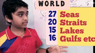Seas Oceans Bays Gulfs Lakes Straits on the Earth: Learn with Amar