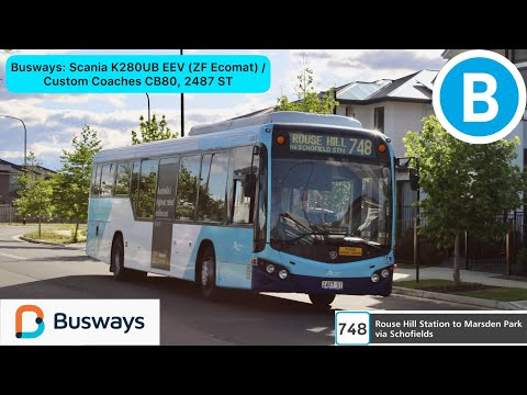 Busways: Scania K280UB EEV (ZF Ecomat) / Custom Coaches CB80, 2487 ST