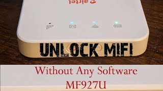How To Unlock ZTE MF927U Mifi For Free || without using any software #mf927u #iranksofficial #Airtel