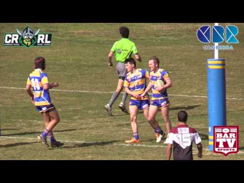 2017 Canberra RL Round 17 U/18s Highlights - Woden Valley v Queanbeyan Kangaroos
