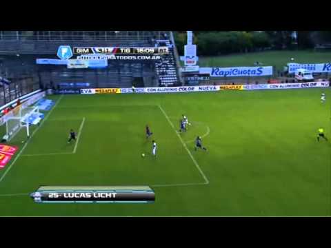 gol de lucas licht que puso el 3 a 1 de gimnasia y tigre