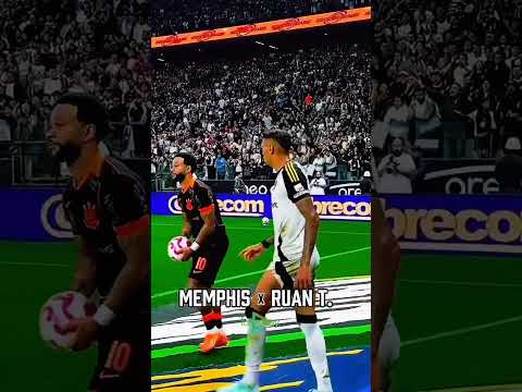 ROLOU TRETA ENTRE MEMPHIS DEPAY E RUAN 😱😱 #futebol #football #soccer #shorts #corinthians #brasil