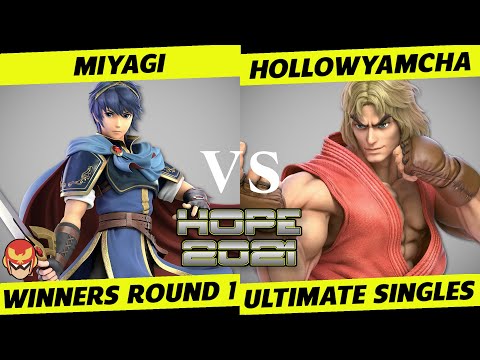 HOPE 2021 Winners Round 1 - Miyagi (Marth, C. Falcon) vs. HollowYamcha (Ken) - SSBU