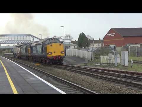 37607 and 37612 departs Bridgwater with 6M63 on 21st December 2016