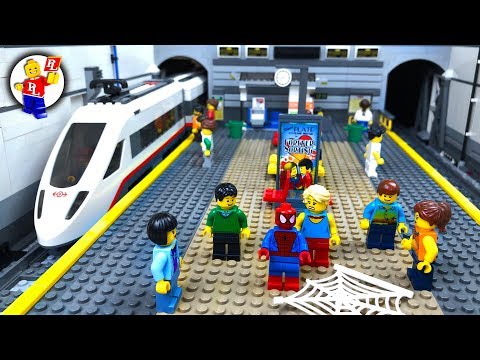Lego Spider-Man in METRO ???? Adventure of Superhero - Stop Motion Animation