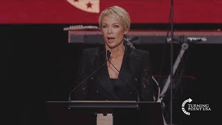 Stacy Sheridan speaks at memorial service for Charlie Kirk