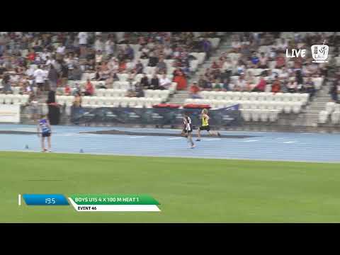 Boys U15 4 x 100m Heat 1 - 2018 SUBWAY State Relay Championships // LAVicTV