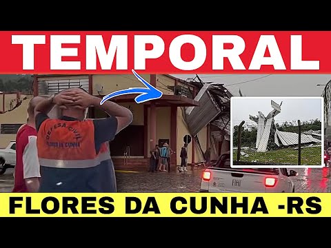 🚨TEMPORAL em FLORES DA CUNHA-RIO GRANDE DO SUL-destruição 😱Segunda-feira 08/12/25 VEJA 