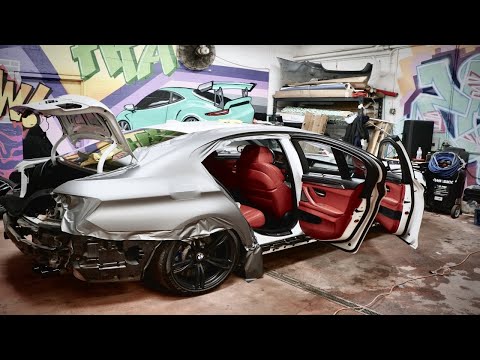 BMW f10 M5 Full Wrap Satin Gun Metal Gray