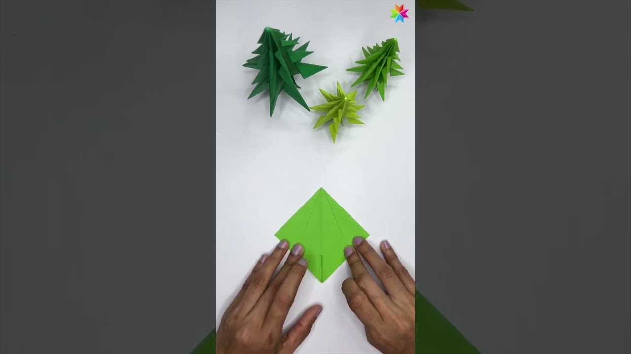 Easy DIY Paper Christmas Tree Table Decoration Quick Tutorial #shorts #christmasdecor #papercraft