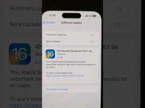iOS Security Response 16.5.1 (a)