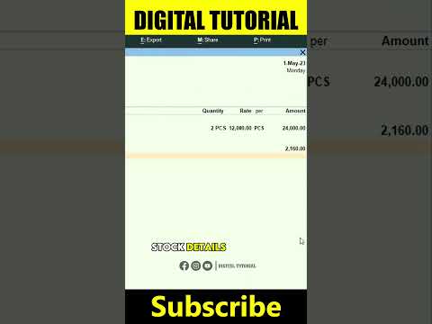 How to Create Proforma Invoice in Tally Prime | Proforma Invoice @digitaltutorial425  #tally