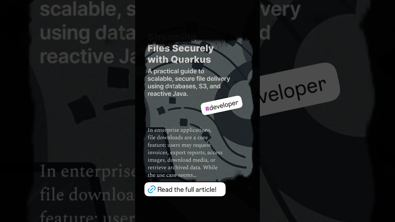 Streaming Files Securely with Quarkus #java #quarkus #s3