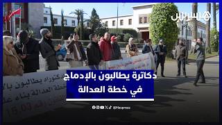 مطالبين بتفعيل المادة التاسعة.. دكاترة يحتجون أمام البرلمان من أجل إدماجهم في خطة العدالة thumbnail