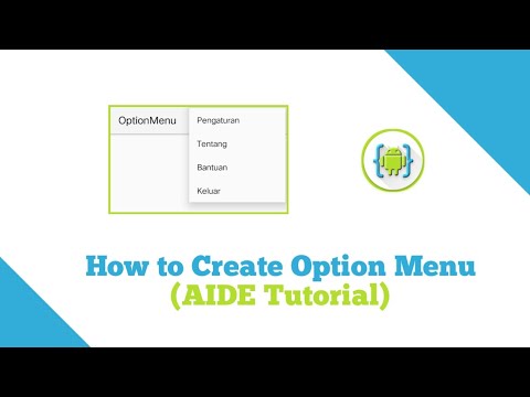 How to Create Option Menu Part2 (AIDE Tutorial)